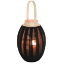 Lampion na świeczkę drewniany czarny 34cm HOME STYLING COLLECTION 569267
