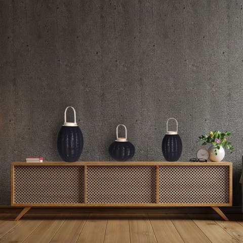 Lampion na świeczkę drewniany czarny 39.5cm HOME STYLING COLLECTION 569268