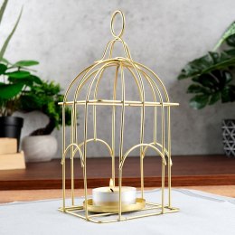 Lampion na świeczkę metalowy złoty 25cm HOME STYLING COLLECTION 569477