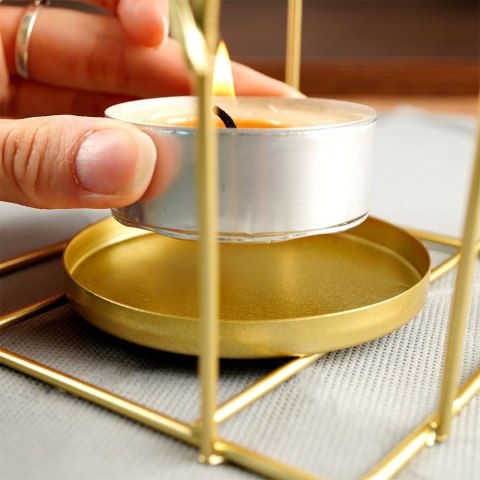 Lampion na świeczkę metalowy złoty 25cm HOME STYLING COLLECTION 569477