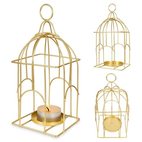 Lampion na świeczkę metalowy złoty 25cm HOME STYLING COLLECTION 569477