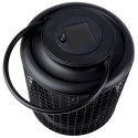 Lampion ogrodowy solarny LED metalowy czarny 22.5cm PROGARDEN 569389