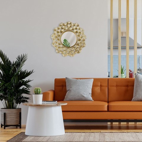 Lustro ścienne na ścianę złote 52cm HOME STYLING COLLECTION 569123
