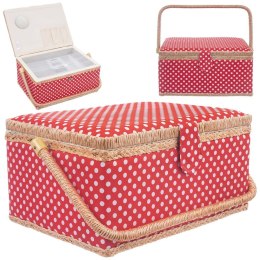 Niciarka czerwona w grochy 24x18x12cm ORION 154021