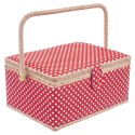 Niciarka czerwona w grochy 24x18x12cm ORION 154021