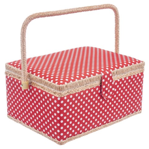Niciarka czerwona w grochy 24x18x12cm ORION 154021