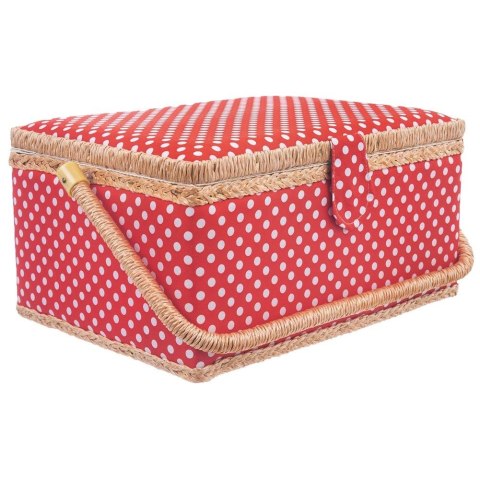 Niciarka czerwona w grochy 24x18x12cm ORION 154021