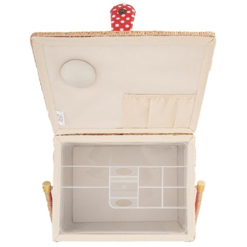 Niciarka czerwona w grochy 24x18x12cm ORION 154021