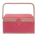 Niciarka czerwona w grochy 24x18x12cm ORION 154021