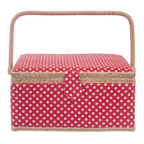 Niciarka czerwona w grochy 24x18x12cm ORION 154021