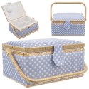 Niciarka niebieska w grochy 30x23x16cm ORION 154023