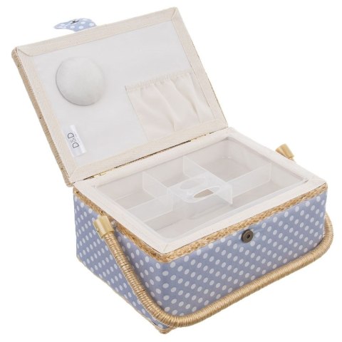 Niciarka niebieska w grochy 30x23x16cm ORION 154023