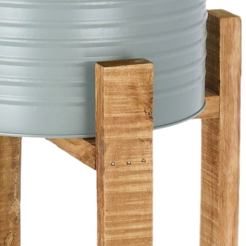 Osłonka na doniczkę na stojaku metalowa szara 50cm VILDE 339181-M
