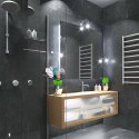 Półka pod prysznic metalowa czarna na przyssawki VILDE 810112