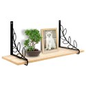Półka ścienna na ścianę metalowa czarna 38x13x16cm HOME STYLING COLLECTION 569427