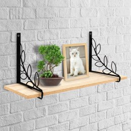 Półka ścienna na ścianę metalowa czarna 38x13x16cm HOME STYLING COLLECTION 569427