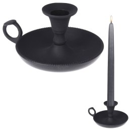 Świecznik aluminiowy czarny 11x6.5cm HOME STYLING COLLECTION 569233