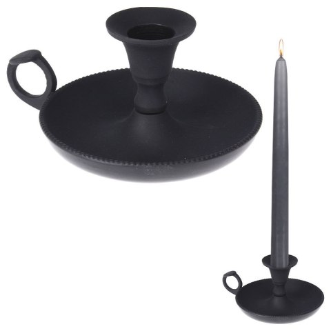 Świecznik aluminiowy czarny 11x6.5cm HOME STYLING COLLECTION 569233
