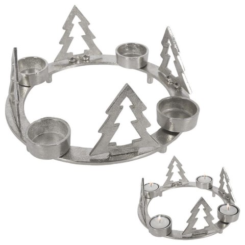 Świecznik aluminiowy na 4 świeczki 25cm HOME STYLING COLLECTION 569188