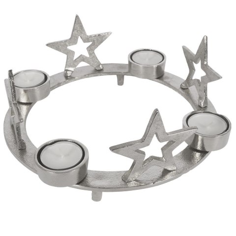 Świecznik aluminiowy na 4 świeczki 25cm HOME STYLING COLLECTION 569189