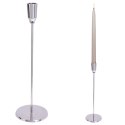 Świecznik aluminiowy srebrny 34.5cm VILDE 569242