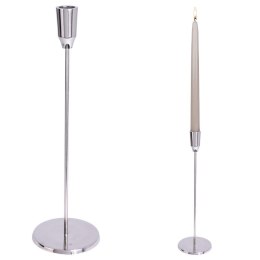 Świecznik aluminiowy srebrny 34.5cm VILDE 569242