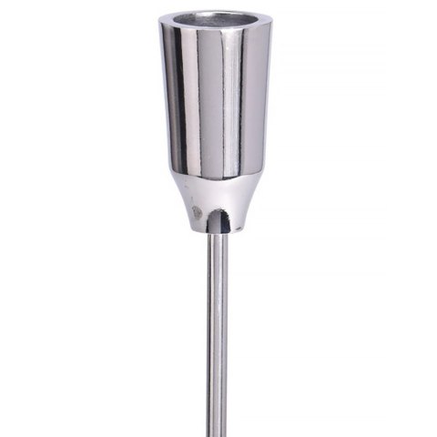 Świecznik aluminiowy srebrny 34.5cm VILDE 569242