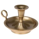 Świecznik aluminiowy złoty 13x9.5cm VILDE 569226