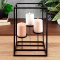 Świecznik metalowy czarny na 3 świeczki 24x20x36cm HOME STYLING COLLECTION 569483