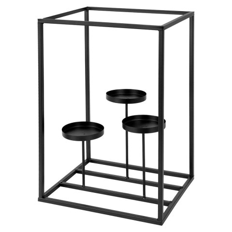 Świecznik metalowy czarny na 3 świeczki 24x20x36cm HOME STYLING COLLECTION 569483