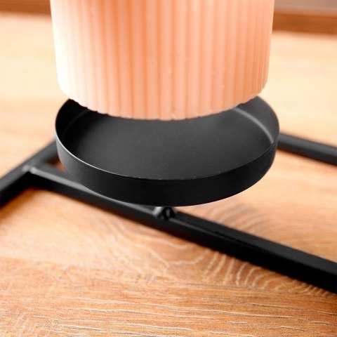 Świecznik metalowy czarny na 3 świeczki 36x17.5x26cm HOME STYLING COLLECTION 569482