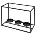 Świecznik metalowy czarny na 3 świeczki 36x17.5x26cm HOME STYLING COLLECTION 569482
