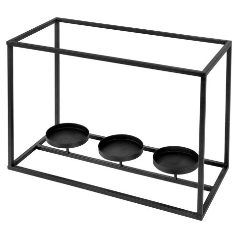 Świecznik metalowy czarny na 3 świeczki 36x17.5x26cm HOME STYLING COLLECTION 569482