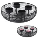 Świecznik metalowy czarny na 4 świeczki 20x6cm HOME STYLING COLLECTION 569195