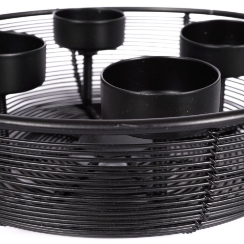 Świecznik metalowy czarny na 4 świeczki 20x6cm HOME STYLING COLLECTION 569195