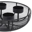 Świecznik metalowy czarny na 4 świeczki 20x6cm HOME STYLING COLLECTION 569195