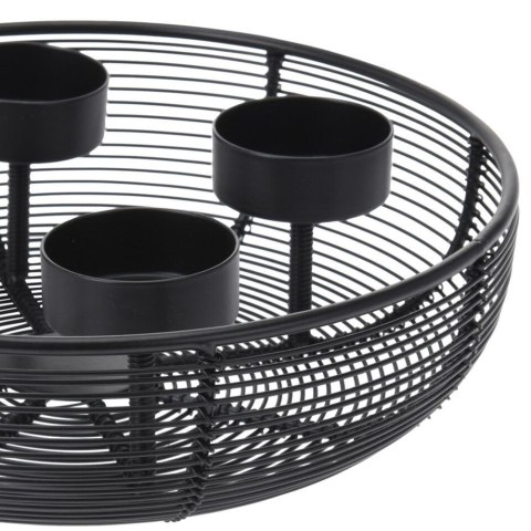 Świecznik metalowy czarny na 4 świeczki 20x6cm HOME STYLING COLLECTION 569195