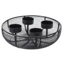 Świecznik metalowy czarny na 4 świeczki 20x6cm HOME STYLING COLLECTION 569195