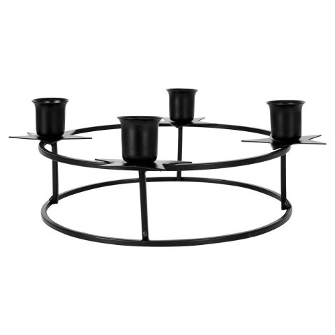 Świecznik metalowy czarny na 4 świeczki 25x8.5cm HOME STYLING COLLECTION 569474