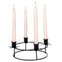 Świecznik metalowy czarny na 4 świeczki 25x8.5cm HOME STYLING COLLECTION 569474