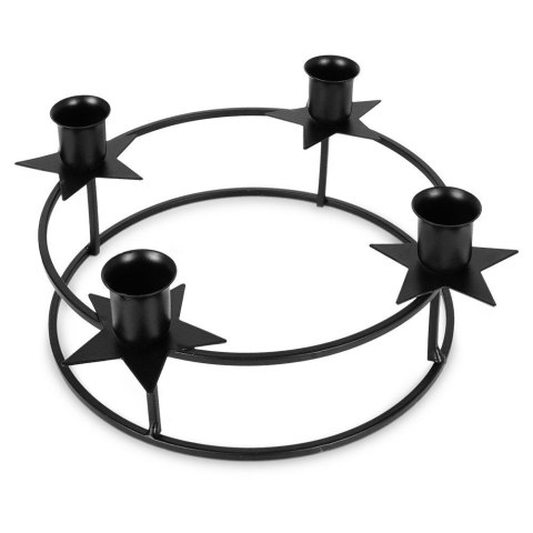 Świecznik metalowy czarny na 4 świeczki 25x8.5cm HOME STYLING COLLECTION 569474