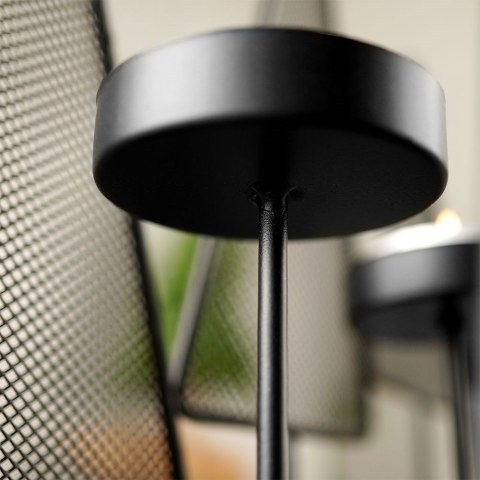 Świecznik metalowy czarny na 4 świeczki 38x9x25cm HOME STYLING COLLECTION 569481