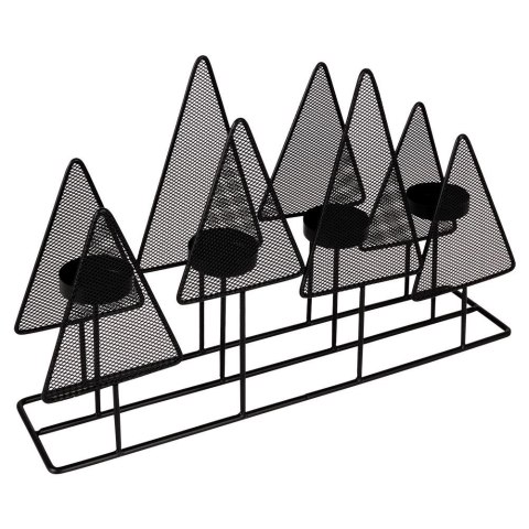 Świecznik metalowy czarny na 4 świeczki 38x9x25cm HOME STYLING COLLECTION 569481