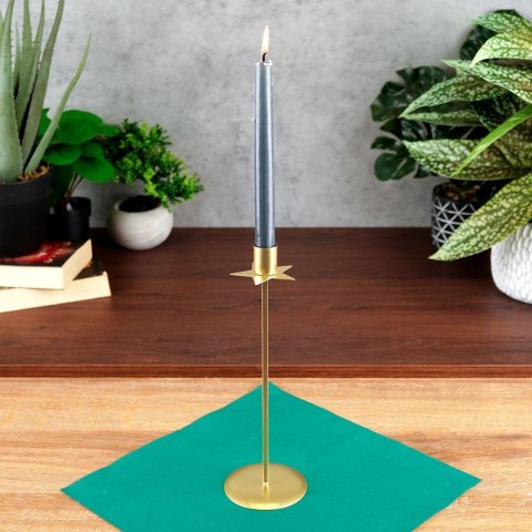 Świecznik metalowy złoty 28cm HOME STYLING COLLECTION 569473