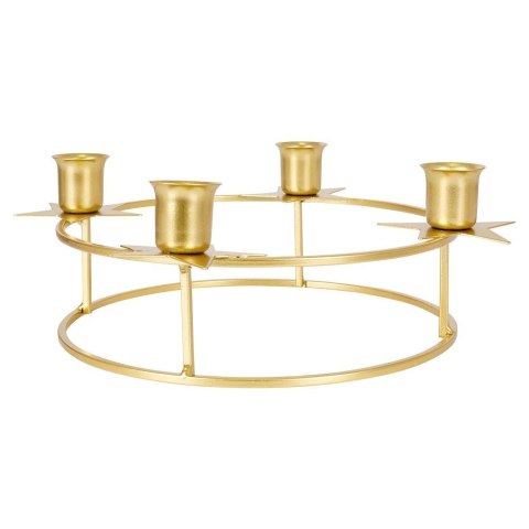 Świecznik metalowy złoty na 4 świeczki 25x8.5cm HOME STYLING COLLECTION 569475