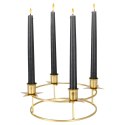 Świecznik metalowy złoty na 4 świeczki 25x8.5cm HOME STYLING COLLECTION 569475