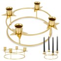 Świecznik metalowy złoty na 4 świeczki 25x8.5cm HOME STYLING COLLECTION 569475