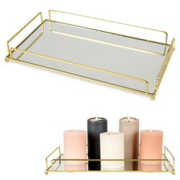 Taca lustrzana na świece złota 36.5x20.5cm VILDE 569491-D