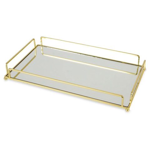Taca lustrzana na świece złota 36.5x20.5cm VILDE 569491-D