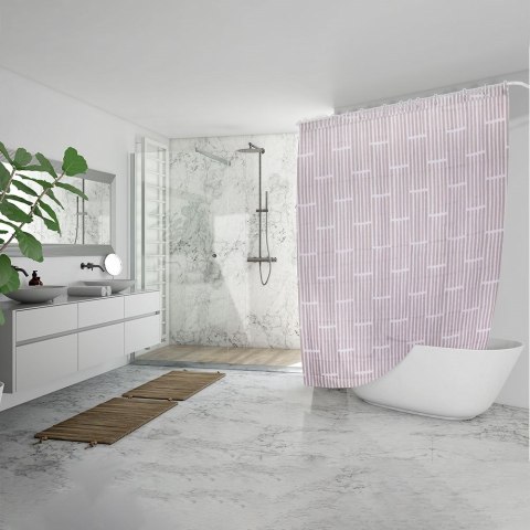 Zasłona prysznicowa haczyki 180x200cm BATHROOM SOLUTIONS 569288-W1